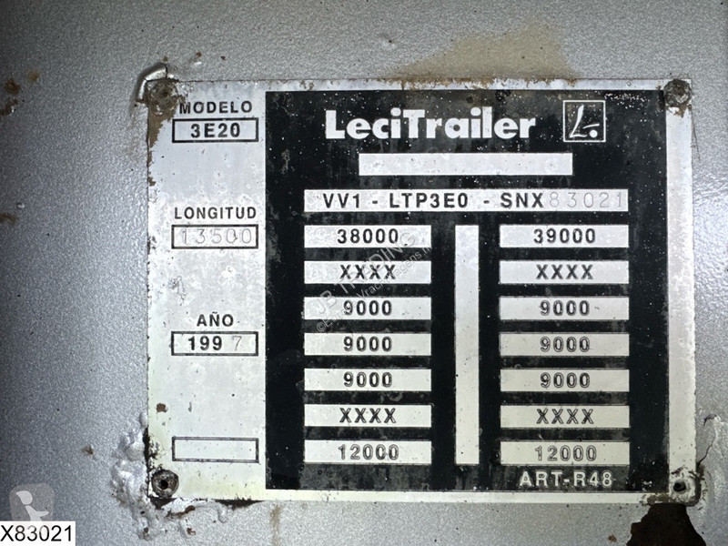 Oplegger Lecitrailer gesloten bak