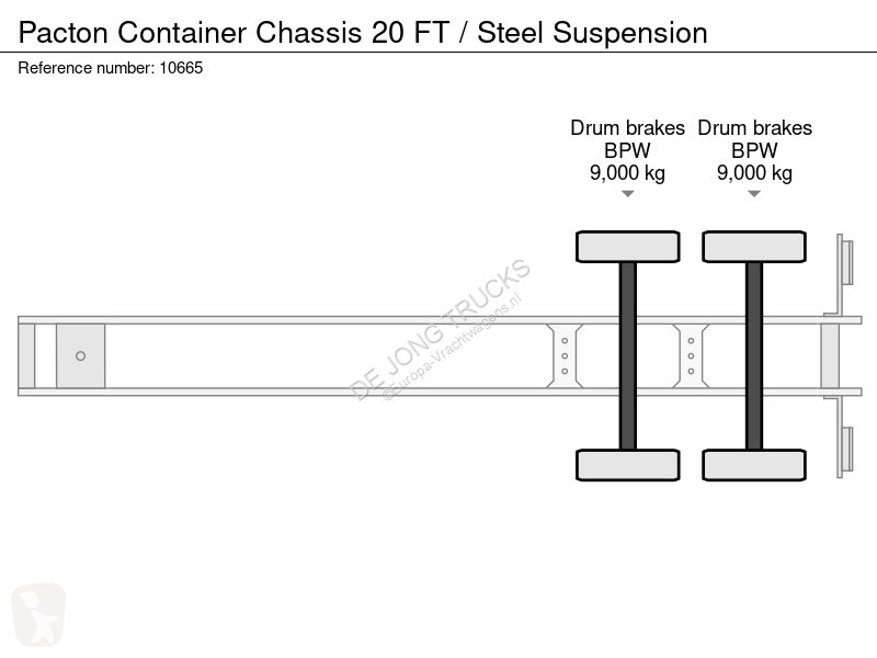 Semiremorca Pacton Container Chassis 20 FT /...
