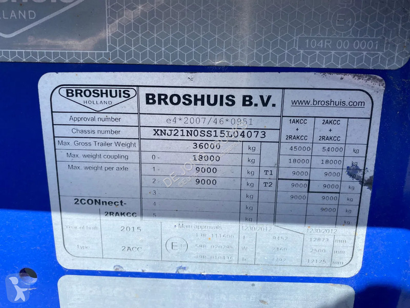 Semiremorca Broshuis 2Connect 2AKCC / 4 Axles /...