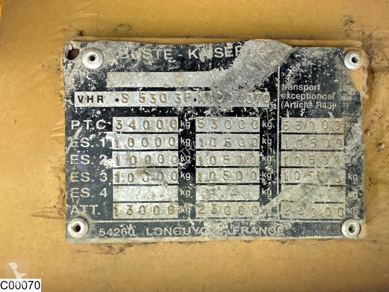 Porta máquinas Robuste Kaiser semie 53.000 KG,...