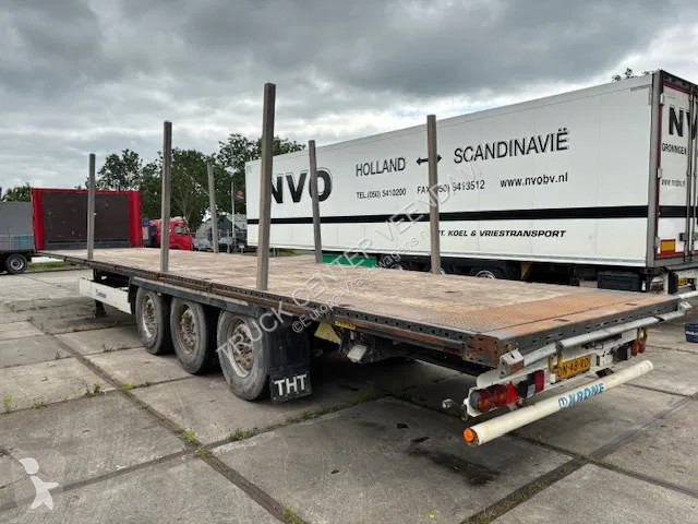 Semitrailer Krone Flatbed met rongen 41 ton...