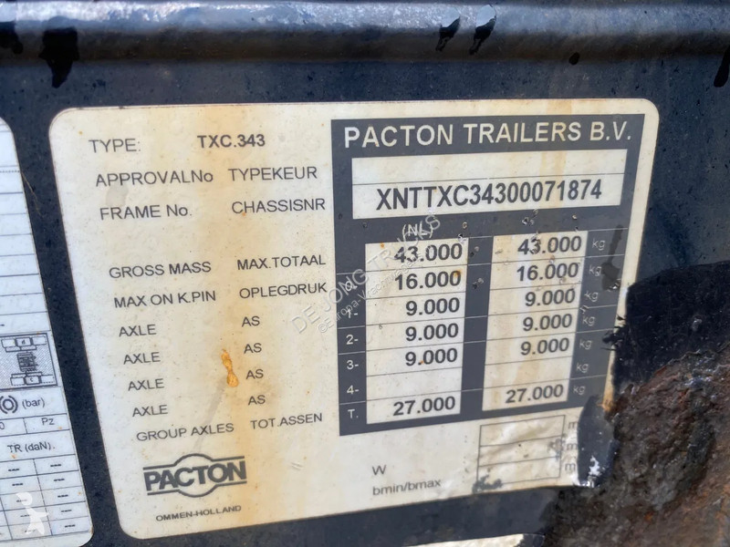 Semiremorca Pacton TXC 343 Multi / 3x...