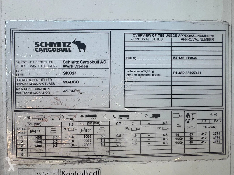 Oplegger Schmitz Cargobull 24 THERMO KING...