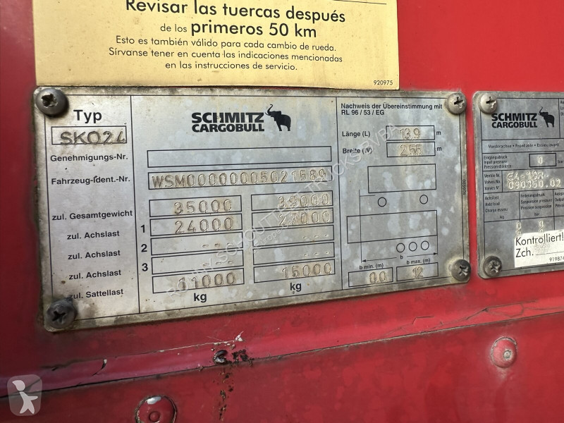 Semi remorque Schmitz Cargobull SKO 24/L-13.62...