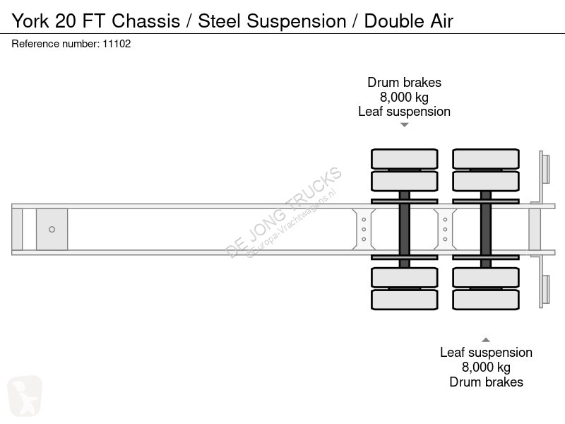 نصف مقطورة York 20 FT Chassis / Steel...