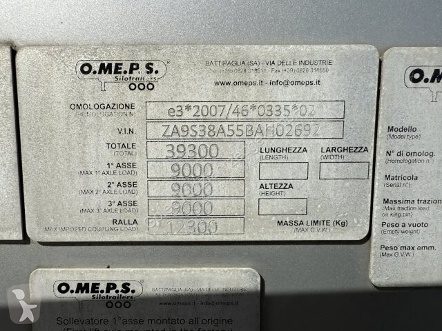 نصف مقطورة Feldbinder O.ME.P.S Silo Auflieger...