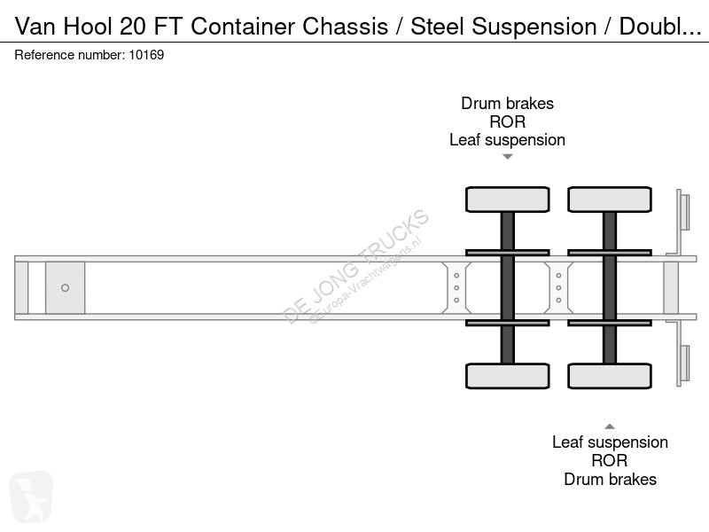 نصف مقطورة Van Hool 20 FT Container Chassis /...