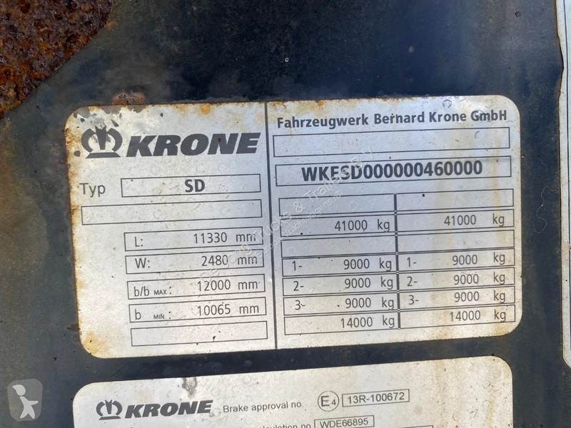 Semirremolque Krone Chassis / ADR / 2x...