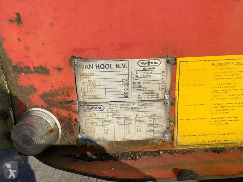 نصف مقطورة Van Hool Closed box / SAF + Drum /...