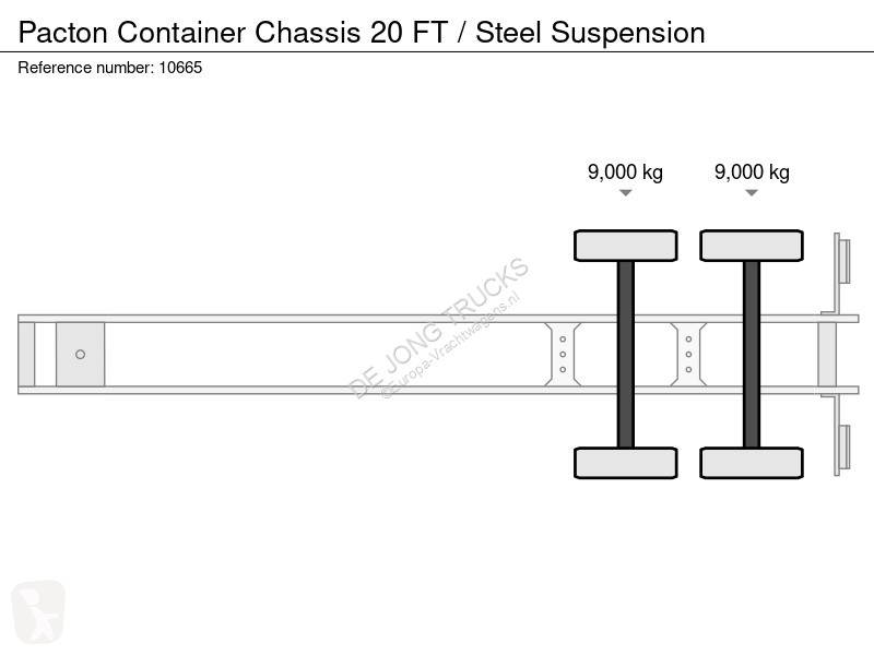 نصف مقطورة Pacton Container Chassis 20 FT /...