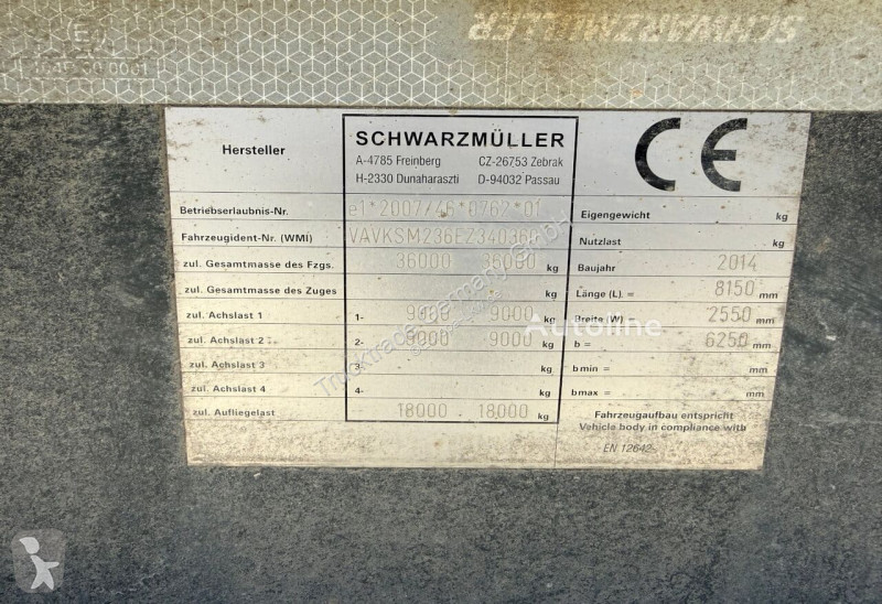 نصف مقطورة Schwarzmüller 663 HKS2/E Swiss-Vehicle