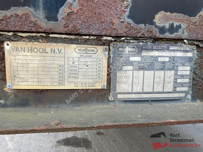 Semirremolque Van Hool box trailer 2 assige...