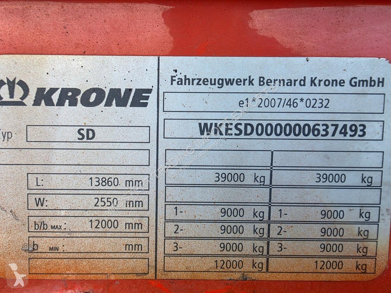 نصف مقطورة Krone BPW - DRUM Krone 3-axle...