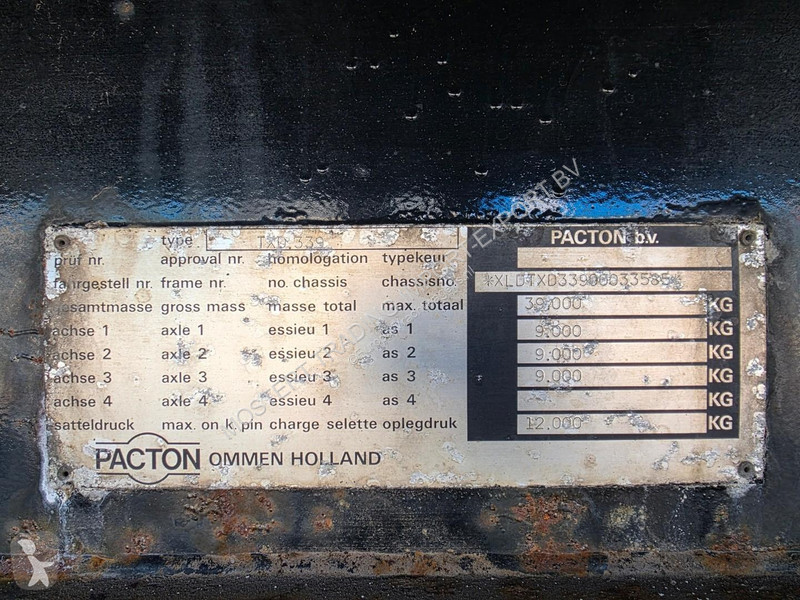 نصف مقطورة Pacton TXD 339 - BPW - Drum Pacton...