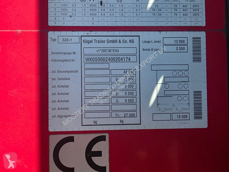 Полуремарке Kögel Mercedes - Disc Kögel 3-axle...