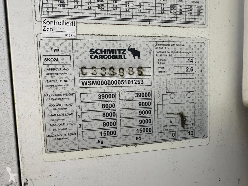 Oplegger Schmitz Cargobull 3 AXLE 20 X CARRIER...