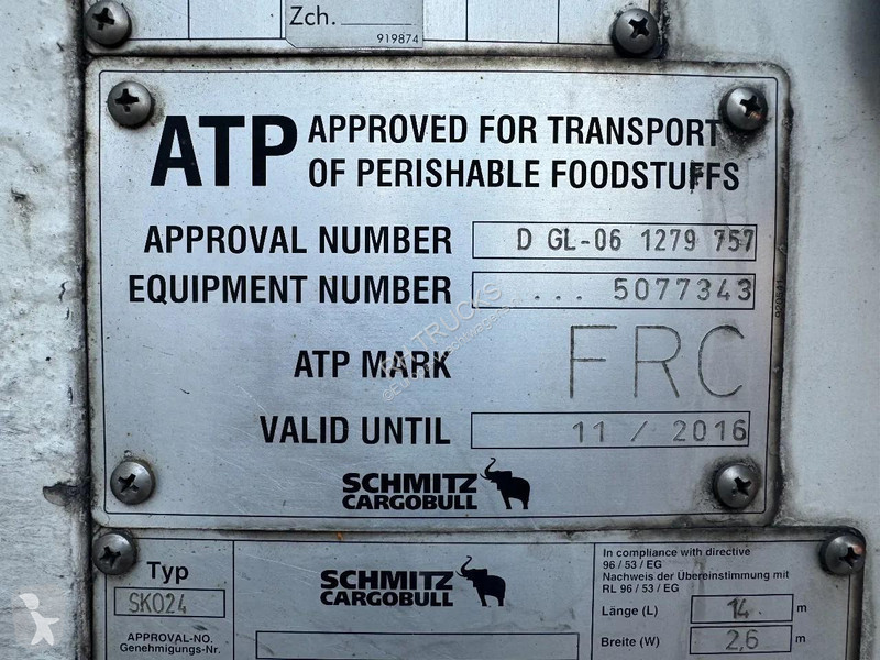 نصف مقطورة Schmitz Cargobull 24 THERMO KING...