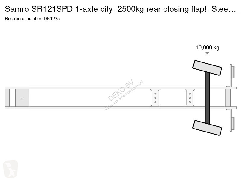 نصف مقطورة Samro SR121SPD 1-axle city! 2500kg...