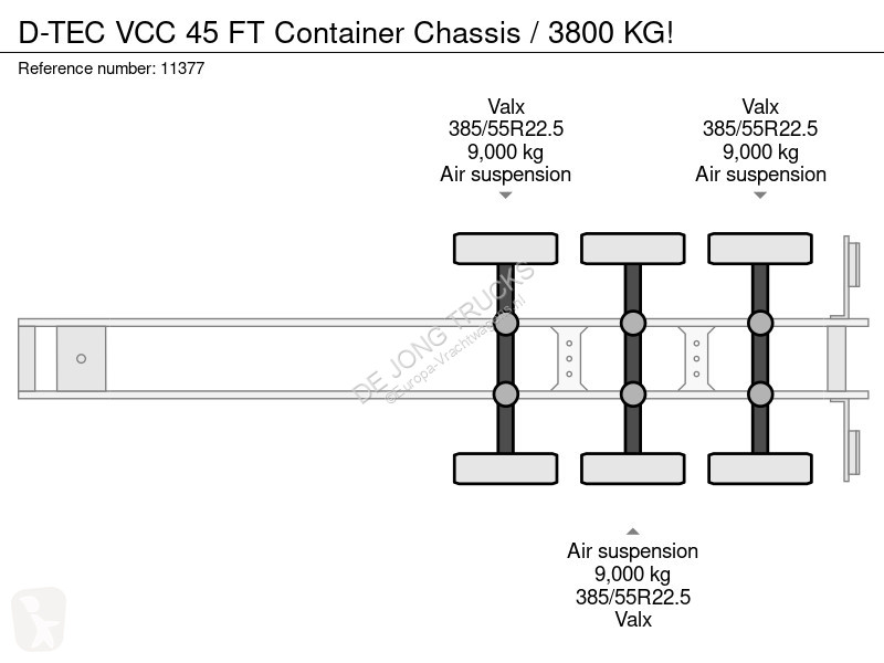 نصف مقطورة D-TEC VCC 45 FT Container Chassis /...