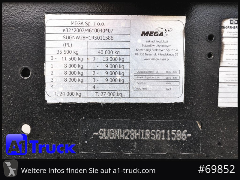 نصف مقطورة Benalu Mega  28m³ Lift Stahl  SAF...