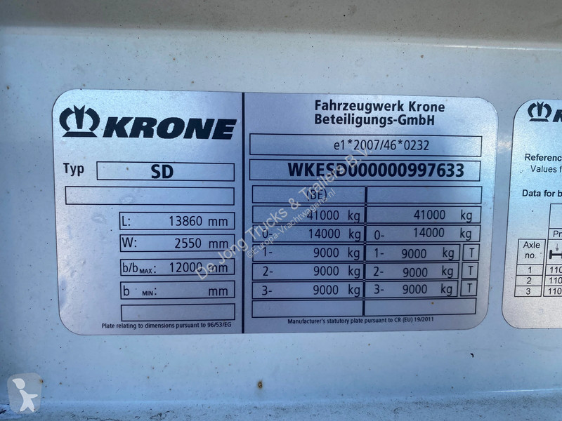 Semi remorque Krone N/A  / Closed Box /...