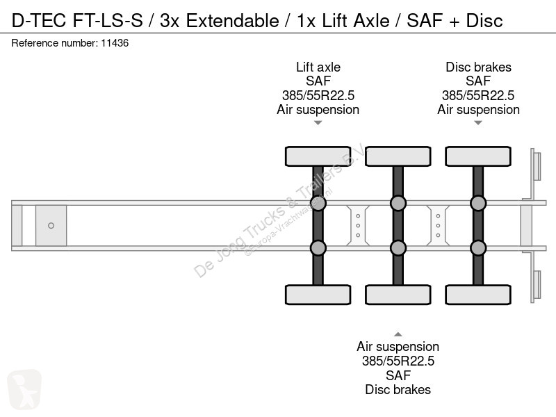 نصف مقطورة D-TEC FT-LS-S / 3x Extendable / 1x...