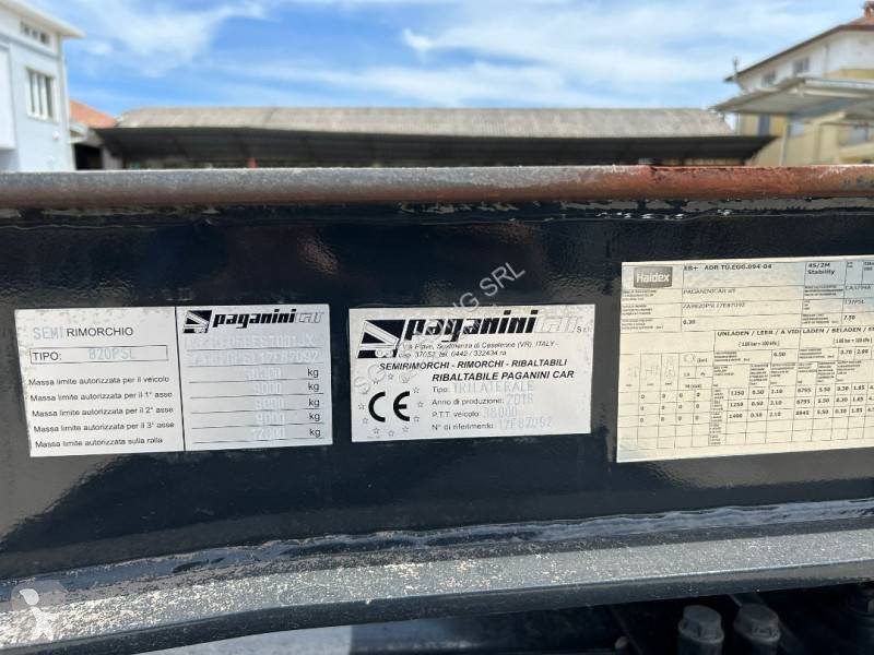 Semi remorque Paganinicar Ribaltabile Trilaterale