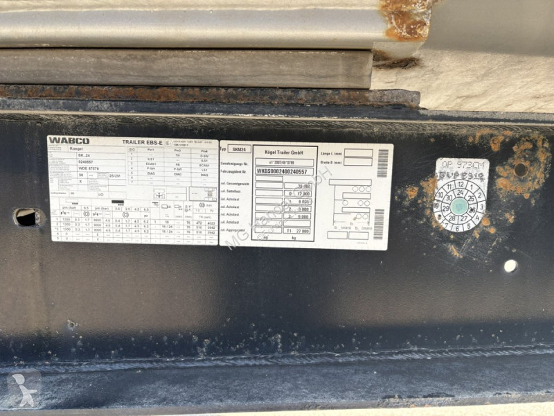 نصف مقطورة Kögel Kippmulde 25m³, Liftachse,...