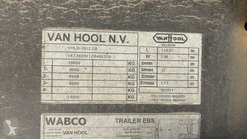 Semirremolque Van Hool 3B2011 (HOLLAND TRAILER...