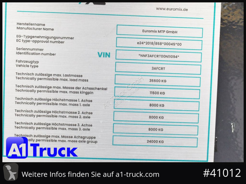 Semirremolque Meiller Euromix ca 24m³  Stahl,...