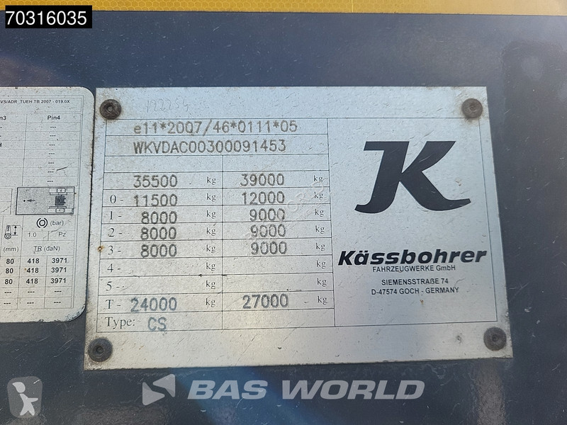 Návěs Kässbohrer CS 3 axles Lift Axle Stack