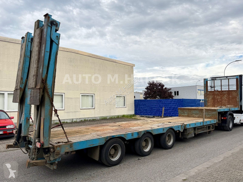 Semitrailer Kaiser Tieflader 45 t Hydr. Rampen...