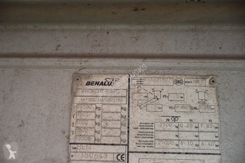 Semitrailer Benalu * C39 * 3AXLE * 26cub *