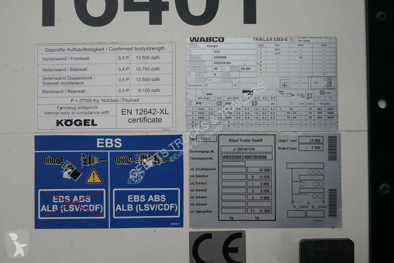 Полуприцеп Kögel S 24-1 | | Tautliner + Sliding...