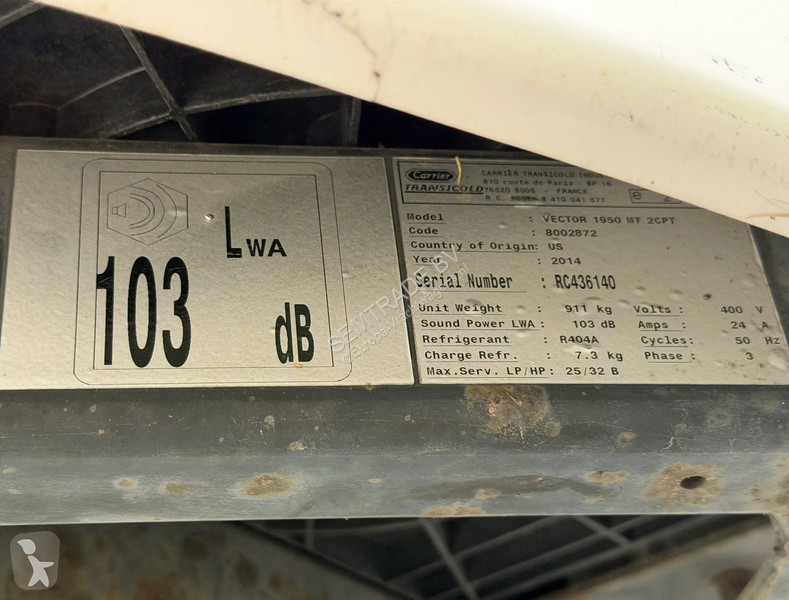 Semitrailer Heiwo N/A BLOEMEN VERKOOP KOELING...