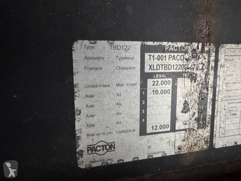 Pacton TI-001 1 AXLE BPW - SLIDING ROOF...
