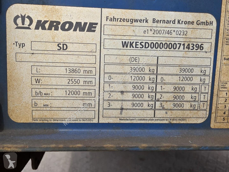 Oplegger Krone - SAF Axles - Drum Brakes Air...