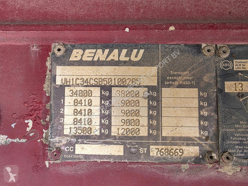 Benalu C34 - SMB - Drum Benalu 3-axle tipper -...