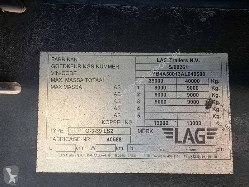 Návěs LAG BPW - Disc LAG 3-axle enclosed...