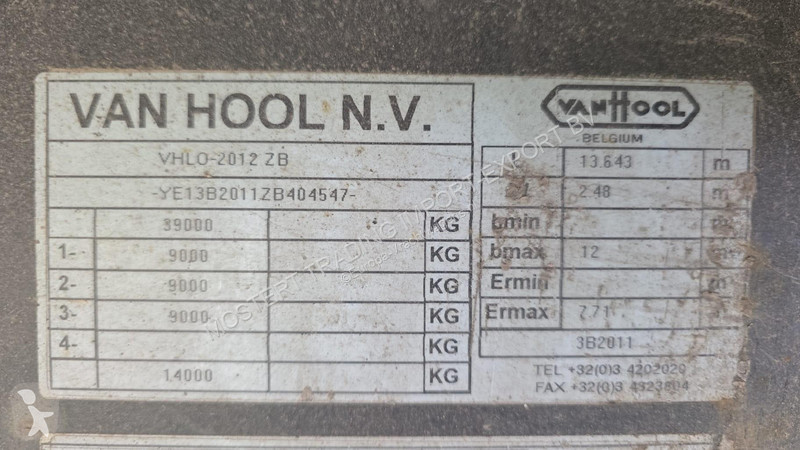 Van Hool 3B2011 - BPW - DISC Stack of 5 3-axle...