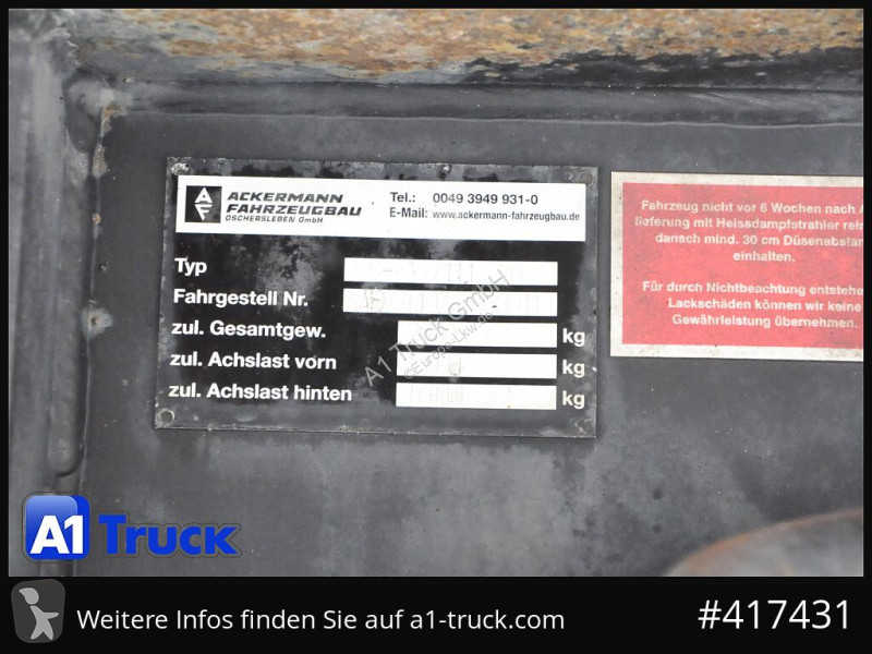 Ackermann Kühlauflieger, Lenkachse, City  LBW...