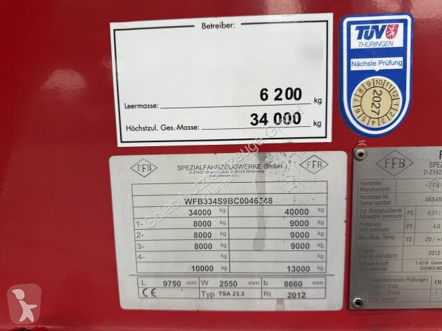 Feldbinder FFB TSA 23.3-1 Silo - Chemie,...