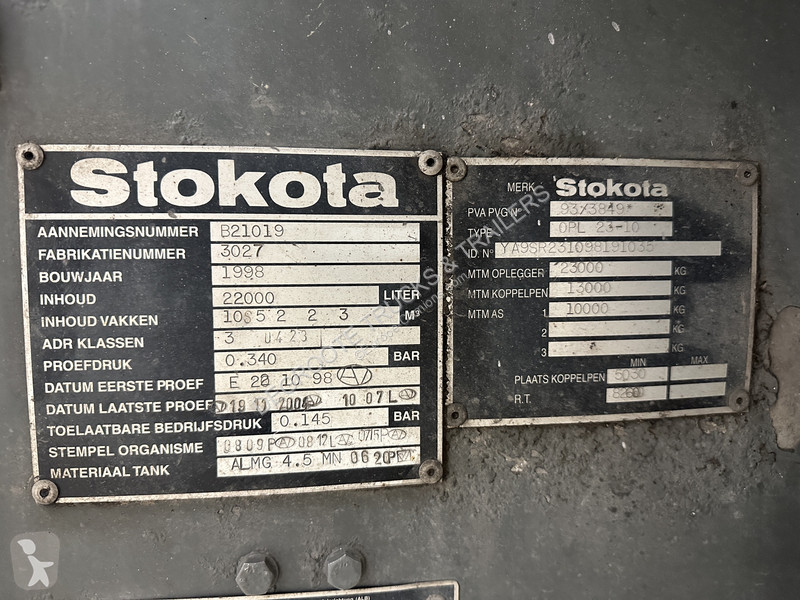 Stokota Tank 22000L* semi-trailer