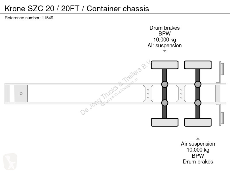 Krone SZC 20 / 20FT / Container chassis...