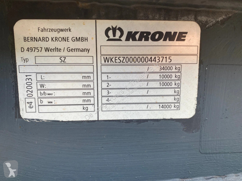 Krone SZ / 20FT Container chassis / BPW...