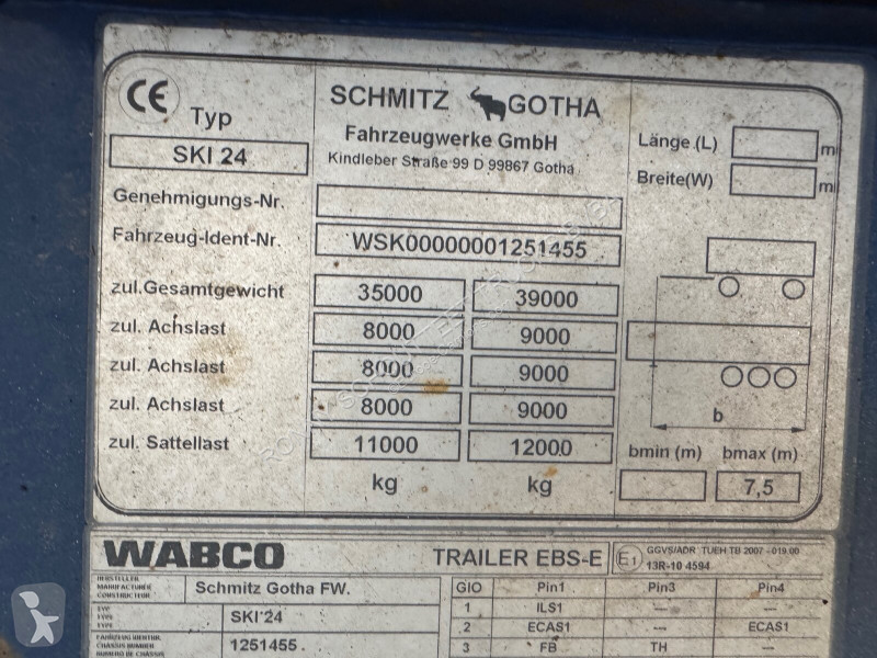 Sættevogn Schmitz Cargobull SKI 24 SL 7.2 SKI...