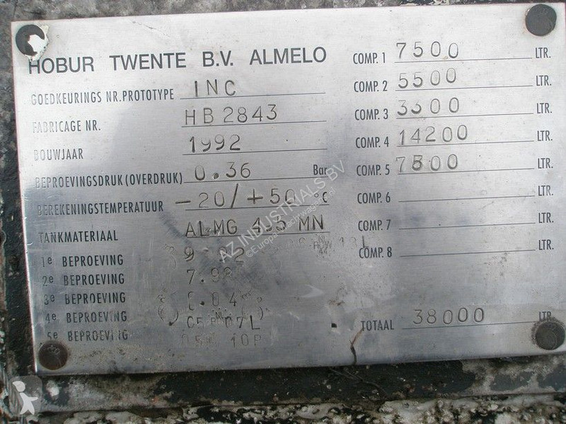Semi reboque Burg 38 m3 fueltank