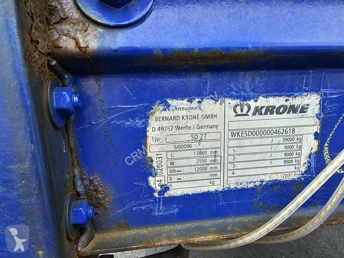 Semitrailer Krone 27 3 AXLE MEGA CURTAINSIDER...