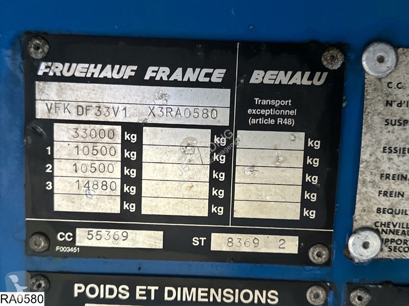 Semirimorchio Fruehauf gesloten bak Estimated...