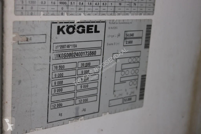Semitrailer Kögel CARRIER VECTOR 1950 + 2.67 + ATP